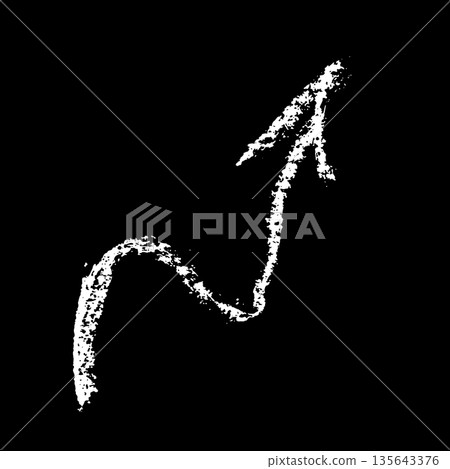 Hand Drawn Chalk Freehand Arrow on Chalkboard Background Hand Drawn Chalk Freehand Arrow on Chalkboard Background 135643376
