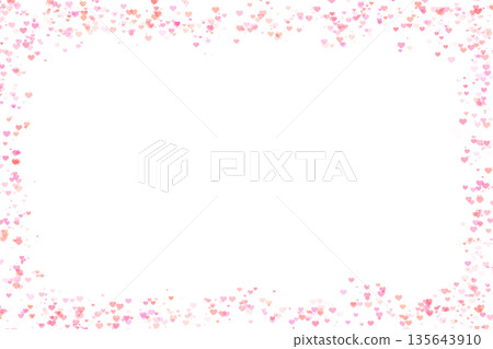Valentines day.Holiday pink small hearts on blue border Valentines day.Holiday pink small hearts on blue border 135643910