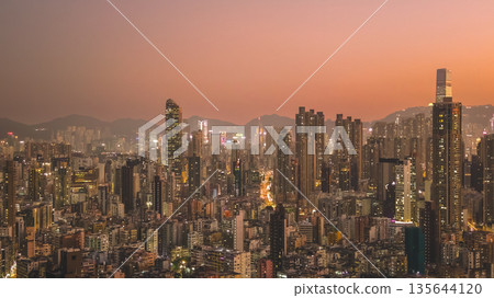 Jan 9 2026 Sham Shui Po Residential Area with Mong Kok Skyline Backdrop 135644120