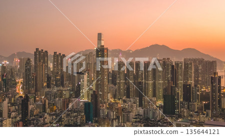 Jan 9 2026 Bustling Streets of Yau Tsim Mong District in Hong Kong 135644121