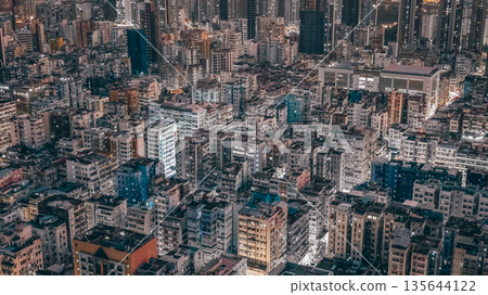 Jan 9 2026 Residential Towers and Streets in Sham Shui Po Hong Kong 135644122