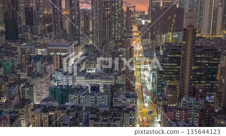 Jan 9 2026 Twilight Scene Over Yen Chow Street in Sham Shui Po Jan 9 2026 Twilight Scene Over Yen Chow Street in Sham Shui Po 135644123