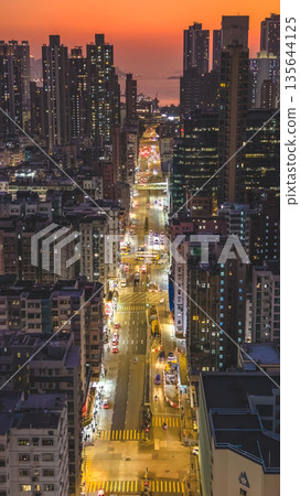 Jan 9 2026 Twilight Scene Over Yen Chow Street in Sham Shui Po 135644125