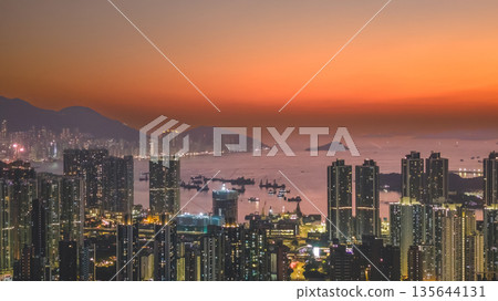 Jan 9 2026 Twilight View of Apartments in Sham Shui Po Hong Kong Jan 9 2026 Twilight View of Apartments in Sham Shui Po Hong Kong 135644131