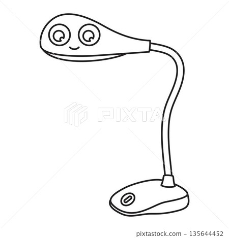 table lamp in outline 135644452