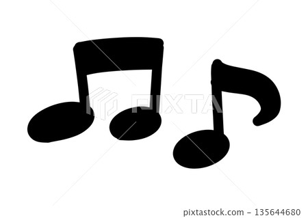 Musical notes melody simple icon set Musical notes melody simple icon set 135644680