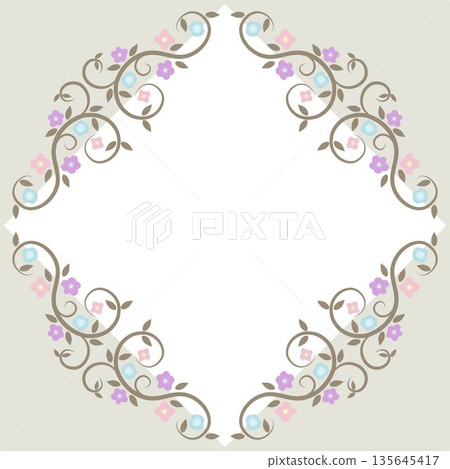 北歐風格花卉古董相框 135645417