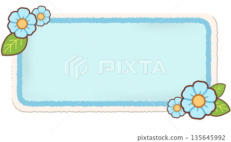 Simple flower banner (panel) 135645992