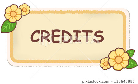 Simple flower banner (panel) 135645995