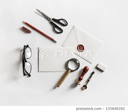 Vintage stationery elements Vintage stationery elements 135646392