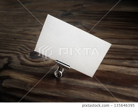 Business card with binder clip Business card with binder clip 135646395