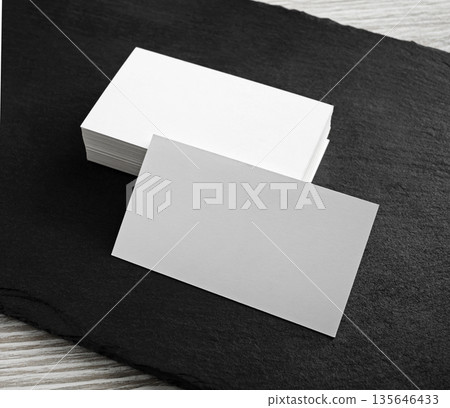 Blank business cards Blank business cards 135646433