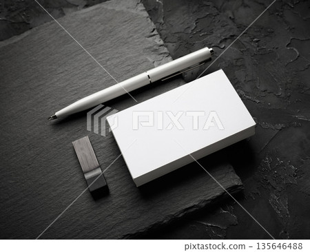 Business card, pen, usb flash drive Business card, pen, usb flash drive 135646488