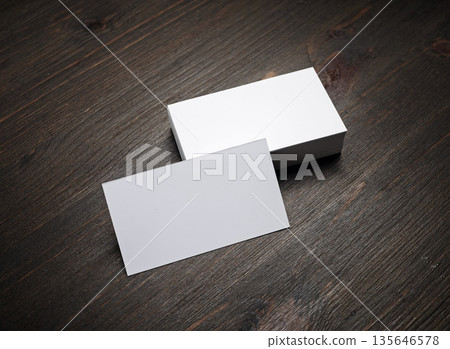 Blank business cards Blank business cards 135646578