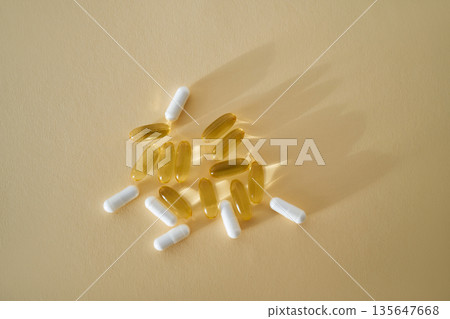 Pills, capsules and supplements for health and wellness Pills, capsules and supplements for health and wellness 135647668