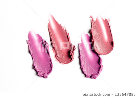 Lipstick sample on a white background 135647883