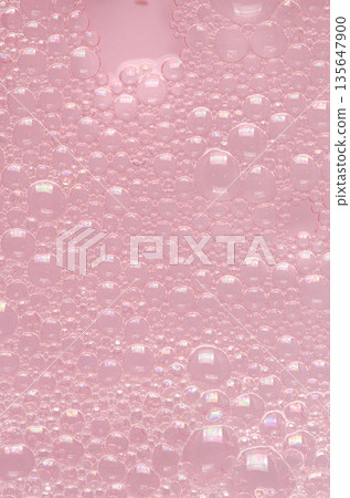 Bubbles of body gel or shampoo or shaving gel. Closeup. 135647900