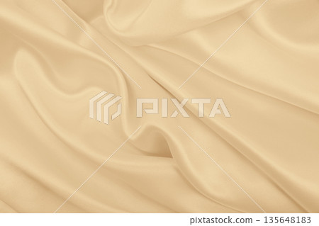 Smooth elegant golden silk or satin luxury cloth texture as wedding background. Luxurious background design. In Sepia toned. Retro style 135648183