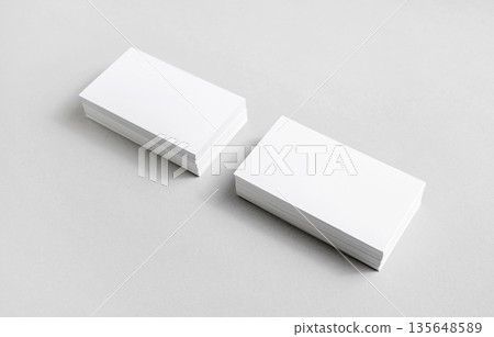 Blank white business cards 135648589