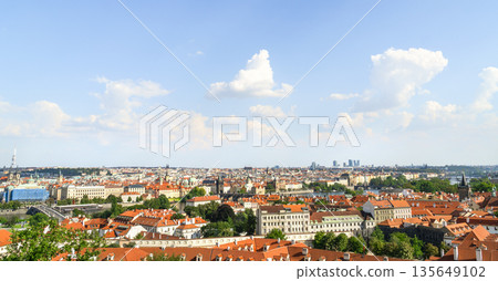 Aerial view of Prague cityscape Aerial view of Prague cityscape 135649102