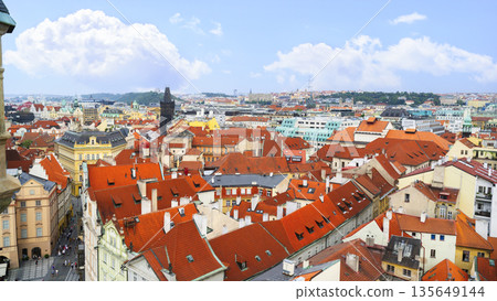Prague aerial view Prague aerial view 135649144