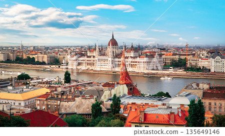 Sunset over Budapest 135649146