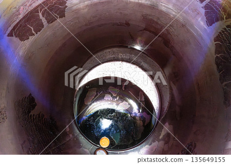 Metal tube interior Metal tube interior 135649155