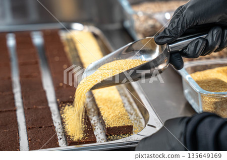 Kneading real chocolate 135649169