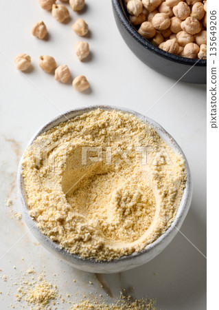 healthy plant based protein powder for vegan meal 135649206