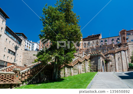 Mudejar Staircase in Teruel Spain 135650892