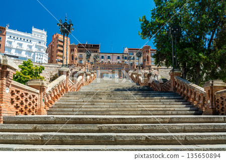 Staircase to Historic Center in Teruel Spain 135650894