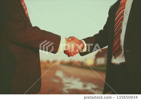 Two business people shaking hands Two business people shaking hands 135650934