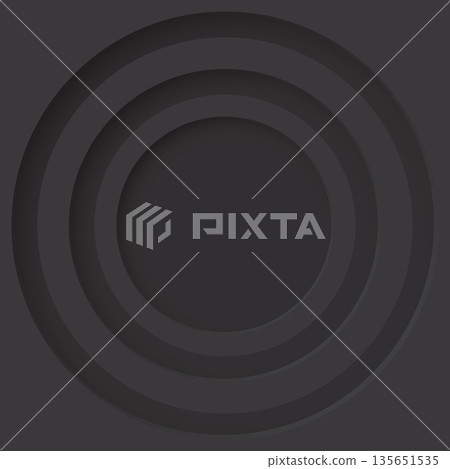 Abstract black background three dimension circle frame paper cut style vector illustration have blank space. Abstract black background three dimension circle frame paper cut style vector illustration have blank space. 135651535