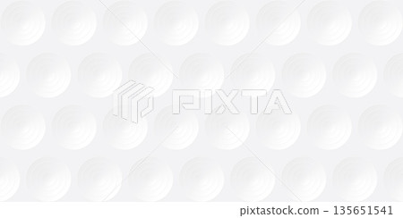 White background with 3D circle sheet paper cut style vector illustration. 135651541