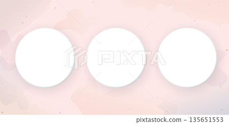 Watercolor stained on pink background with 3D circle frame white colors vector illustration have blank space. Watercolor stained on pink background with 3D circle frame white colors vector illustration have blank space. 135651553