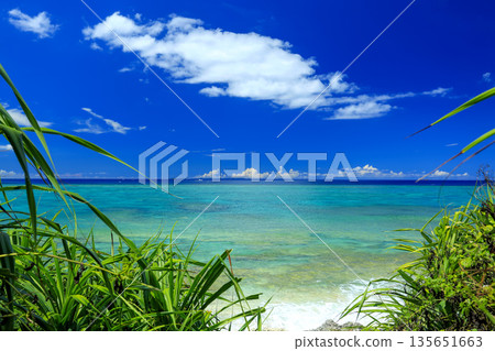 The beautiful sea of Yomitan Village, Okinawa The beautiful sea of Yomitan Village, Okinawa 135651663