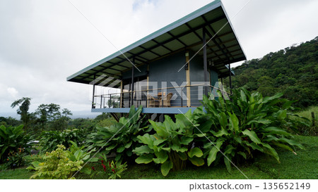 Modern eco lodge bungalow resort in costa rica jungle 135652149