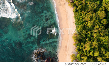 White beach costa rica aerial view coastline 135652304