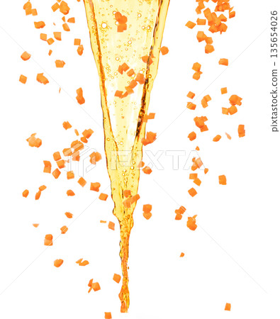 Carrot fresh fly float in Air turn to Cube dice shape. Beta Carotene orange color in Carrot is good health. Many Dice cube carrot flying throw up in Air. White background isolated, high speed Carrot fresh fly float in Air turn to Cube dice shape. Beta Carotene orange color in Carrot is good health. Many Dice cube carrot flying throw up in Air. White background isolated, high speed 135654026