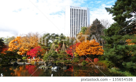 中島公園:深秋時節的壯麗景色 中島公園:深秋時節的壯麗景色 135654586
