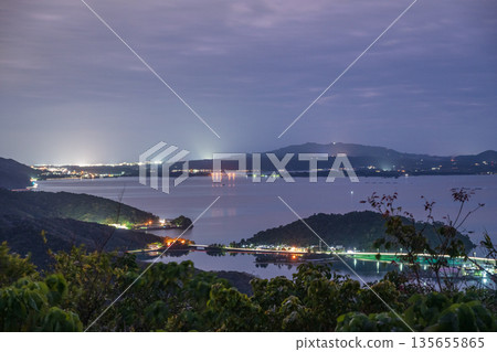 A beautiful sunset seascape in Okinawa, Japan 135655865
