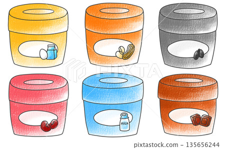 簡易便利的杯裝果醬套裝 2 - 模擬風格 135656244