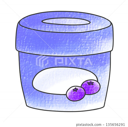 Simple and easy cup of blueberry jam, analog style Simple and easy cup of blueberry jam, analog style 135656291