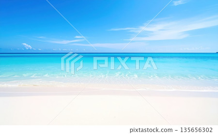 《AI圖像》美麗的大海和清爽的天空 135656302