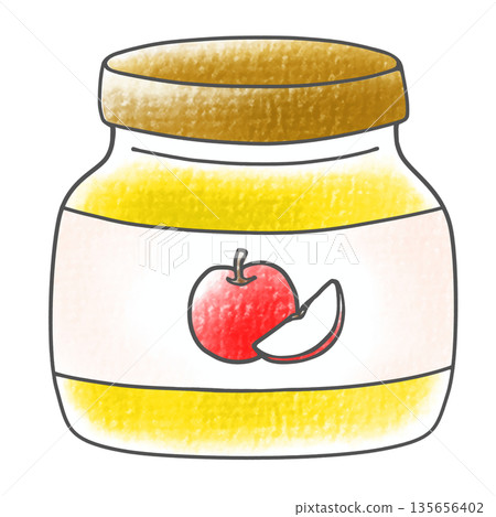 簡單的罐裝散裝蘋果醬——傳統風格 135656402