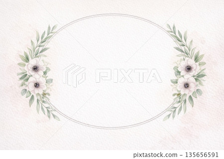 Botanical background material perfect for wedding invitations and message cards 135656591