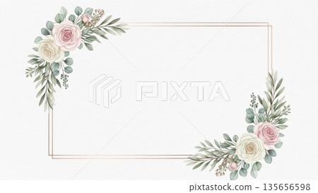 Botanical background material perfect for wedding invitations and message cards 135656598