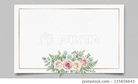 Botanical background material perfect for wedding invitations and message cards 135656643