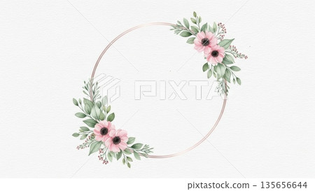 Botanical background material perfect for wedding invitations and message cards 135656644