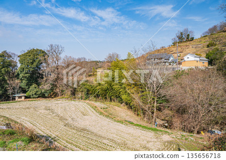 Winter scenery of Asuka Village, Nara Prefecture 135656718